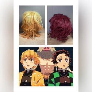 Demon Slayer Tanjiro and Zenitsu Cosplay Anime Wigs
